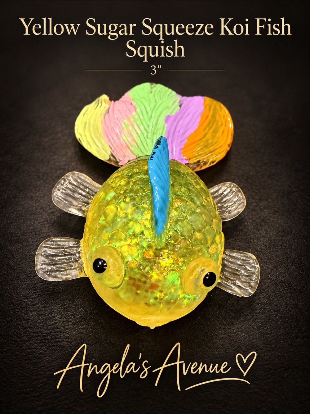 Yellow Sugar Squeeze Koi Fish
Squish - 3"